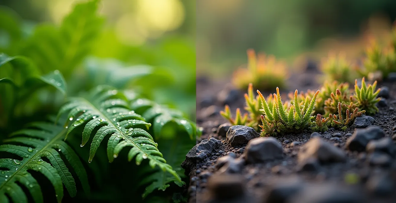 Contraste saisissant entre la végétation luxuriante de Salazie et les paysages plus arides de Cilaos